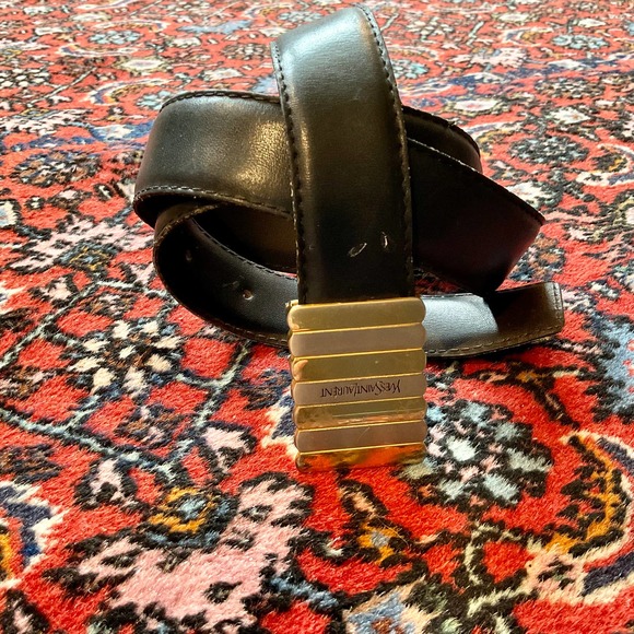 Yves Saint Laurent Accessories - Vintage Yves Saint Laurent YSL Belt Buckle Belt